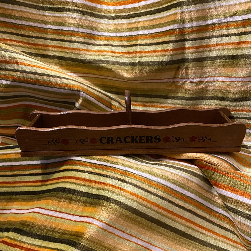 Vintage wood cracker server